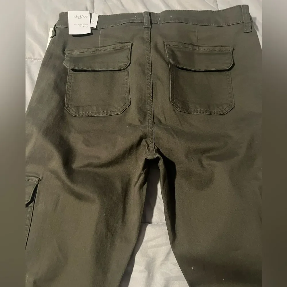 STS Blue Olive Ellie Ankle Skinny Jeans, Cargo Pockets Size 31 - Picture 4 of 4